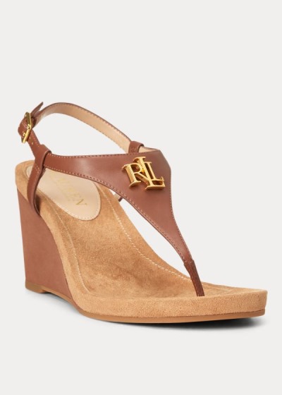 Sandalias Ralph Lauren Mujer Marrom - Jeannie - VYUNB0679